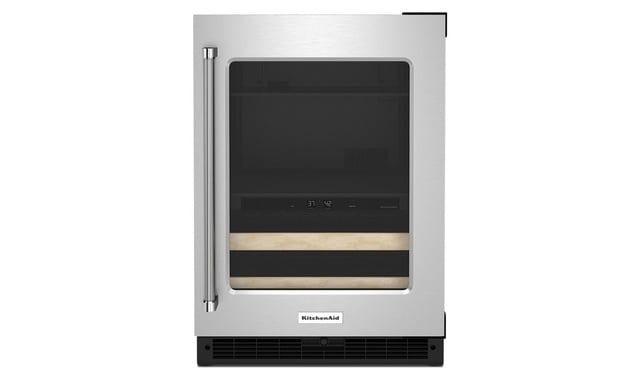 &quot;24&quot;&quot; Beverage Center with Glass Door and Wood-Front Racks&quot;