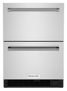 &quot;24&quot;&quot; Stainless Steel Undercounter Double-Drawer Refrigerator/Freezer&quot;