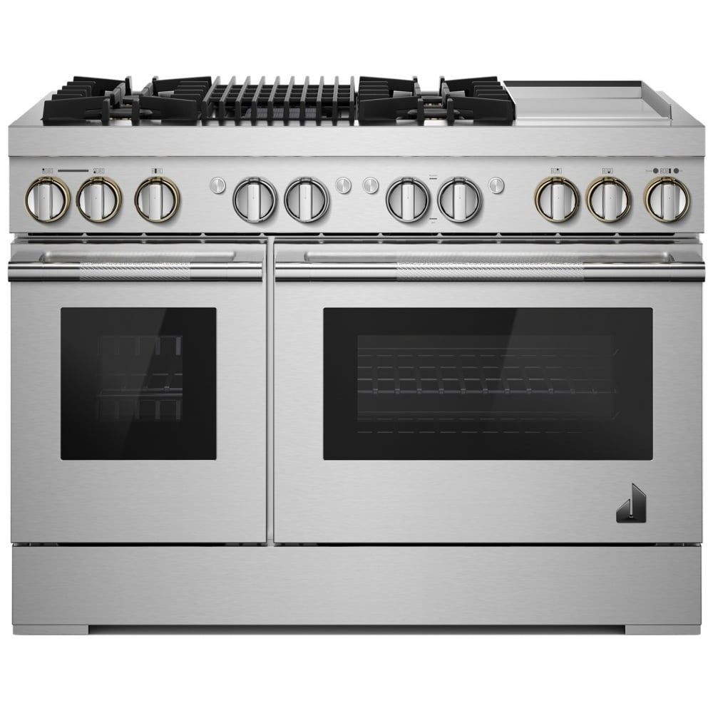 JDRP748HL &quot;RISE™ 48&quot;&quot; Dual-Fuel Professional Range with Chrome-Infused Griddle and Gas Grill&quot;