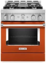 KitchenAid® 30&#39;&#39; Smart Commercial-Style Gas Range with 4 Burners
