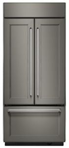 &quot;20.8 Cu. Ft. 36&quot;&quot; Width Built-In Panel Ready French Door Refrigerator with Platinum Interior Design&quot;