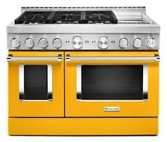 KitchenAid® 48&#39;&#39; Smart Commercial-Style Gas Range with Griddle