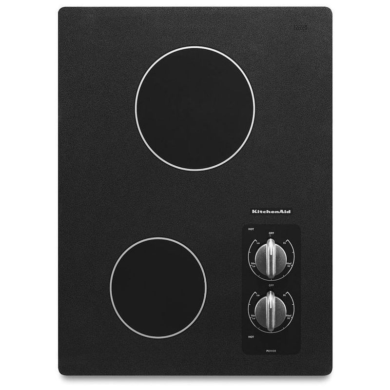KitchenAid - 15&quot;&quot; Electric Cooktop with 2 Radiant Elements&quot;