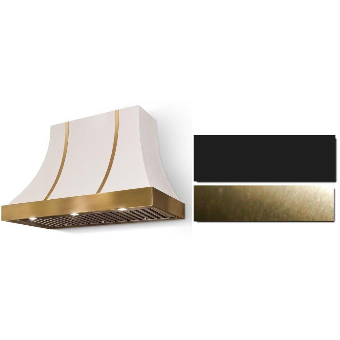 AH4830CAC-MBL-AB - Cascade 48 x 30  Hood 1200 CFM_Matte Black_AB trim