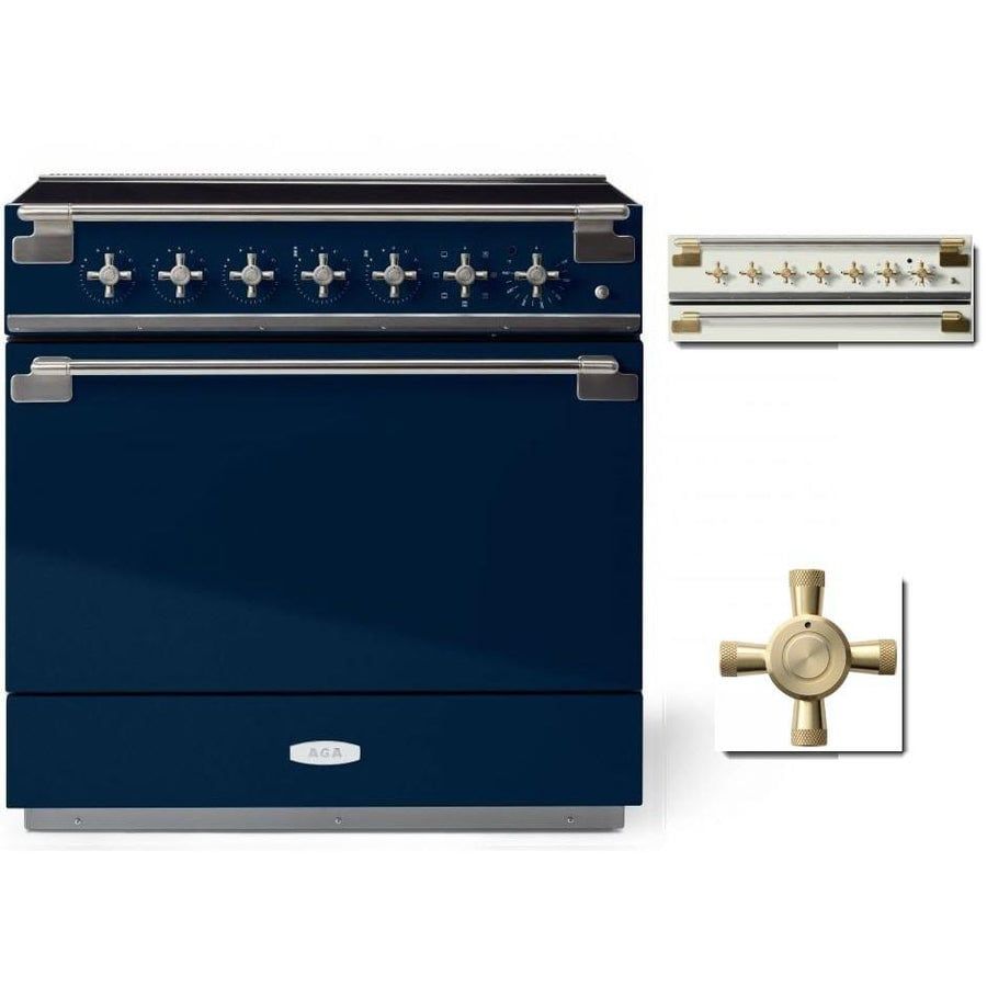 ELISE 36&quot; INDUCTION RANGE -Indigo w/Brass Accents