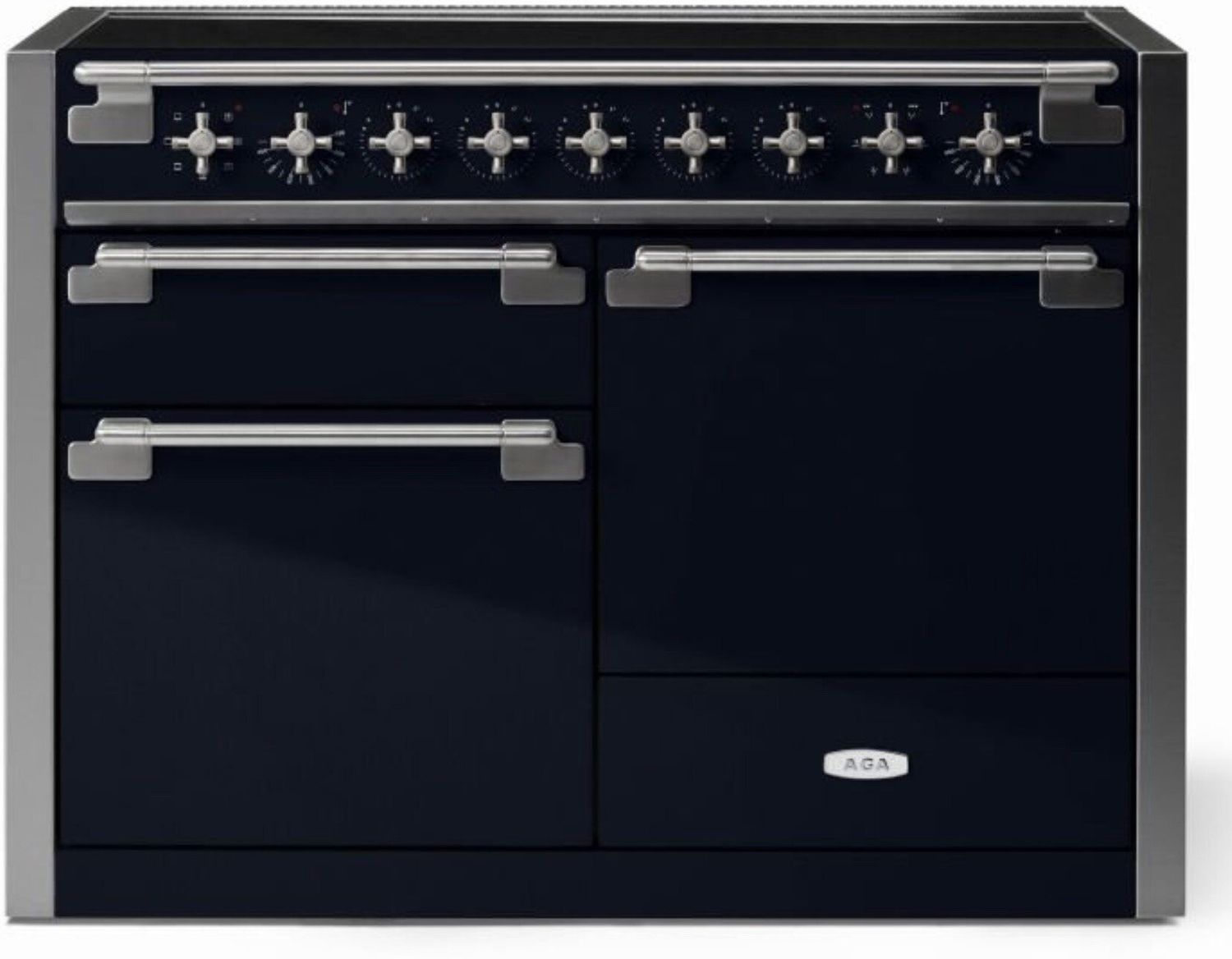 ELISE 48&quot; INDUCTION RANGE - Gloss Black w/Brass Accents