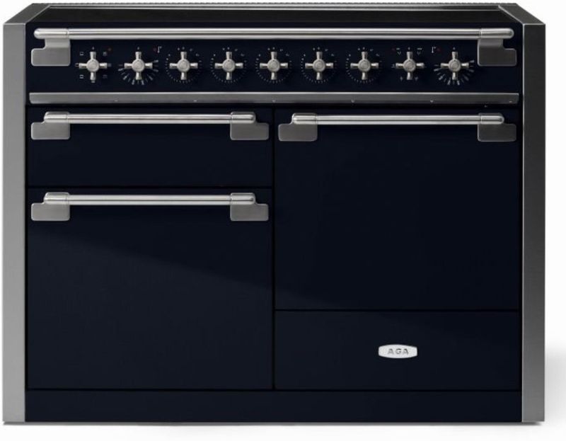 ELISE 48&quot; INDUCTION RANGE - Gloss Black w/Brass Accents