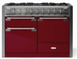 ELISE 48&quot; DUAL FUEL RANGE -Cranberry w/Brass Accents