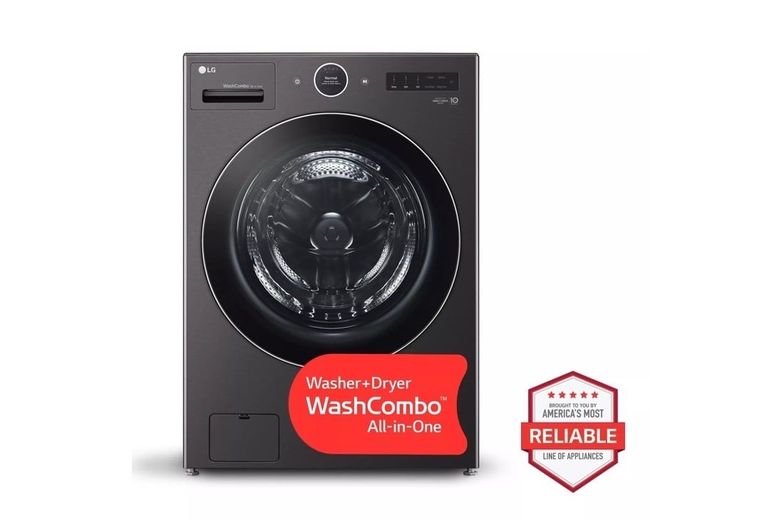 WM6998HBA - Ventless Washer/Dryer Combo LG WashCombo™ All-in-One 5.0 cu. ft. Mega Capacity with Inverter HeatPump™ Technology and Direct Drive Motor