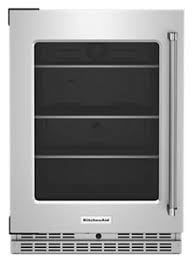 &quot;24&quot;&quot; Undercounter Refrigerator with Glass Door and Shelves with Metallic Accents&quot;