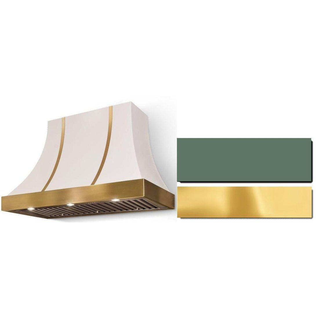 Cascade 36 x 30 Hood 600 CFM_Mineral Green_PB trim
