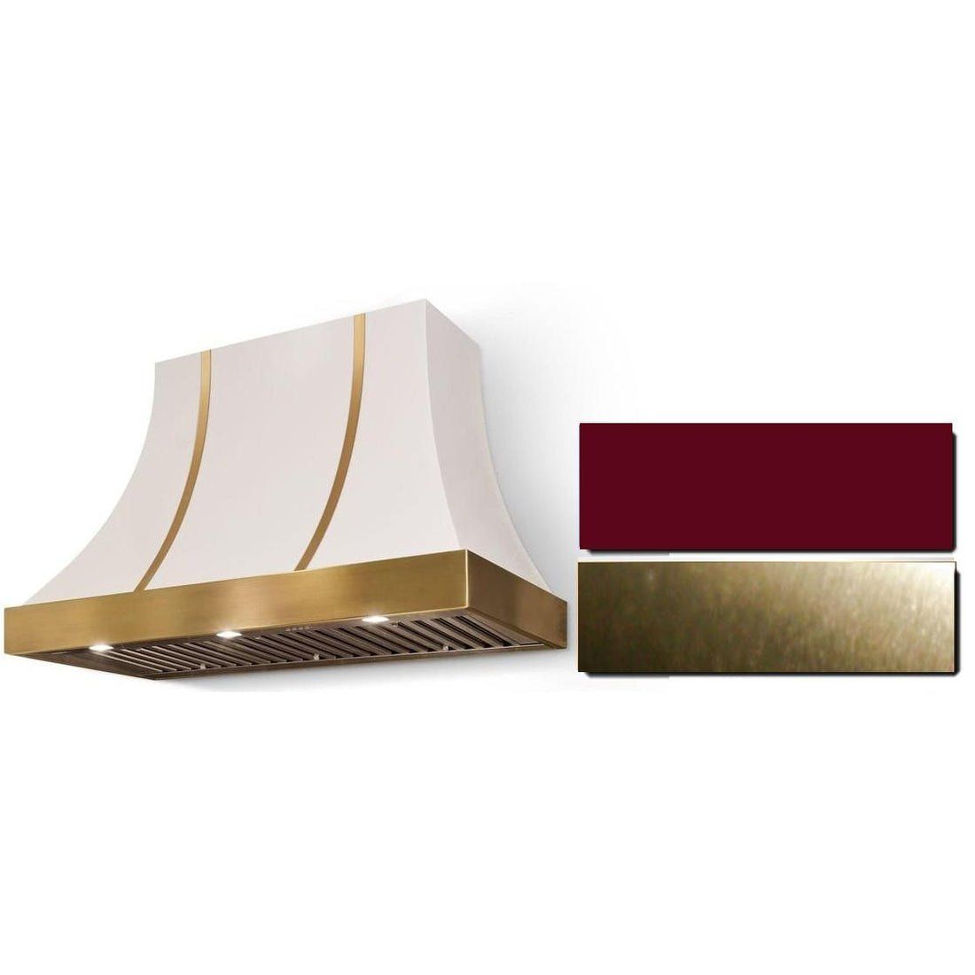 Cascade 36 x 30 Hood 600 CFM_Cranberry_AB trim
