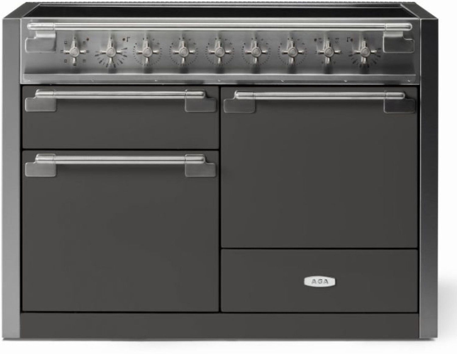 ELISE 48&quot; INDUCTION RANGE -Slate w/Brass Accents