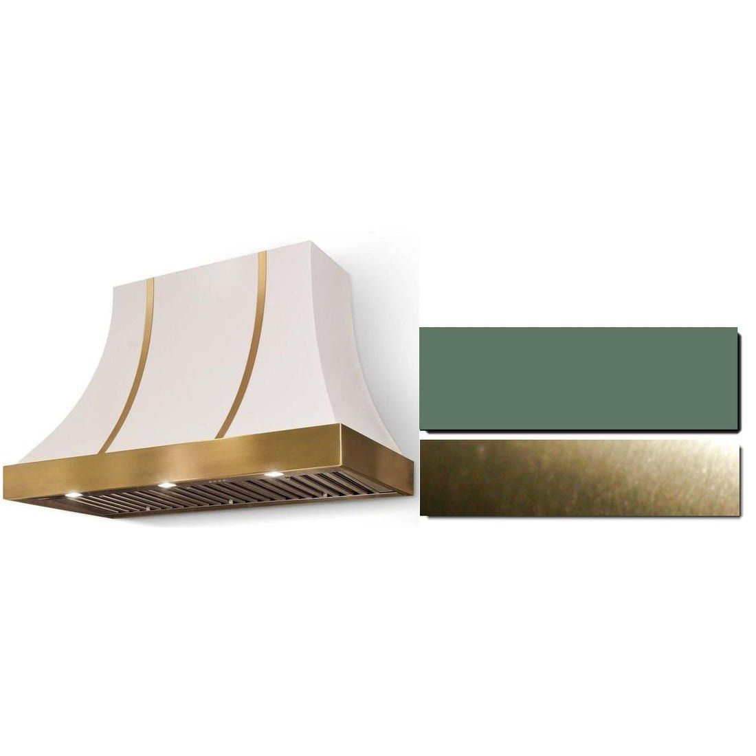 Cascade 36 x 30 Hood 600 CFM_Mineral Green_AB trim