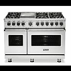 48&quot;W./24&quot;D. Dual Fuel Sealed Burner Range-6 Burners/Griddle-Stainless