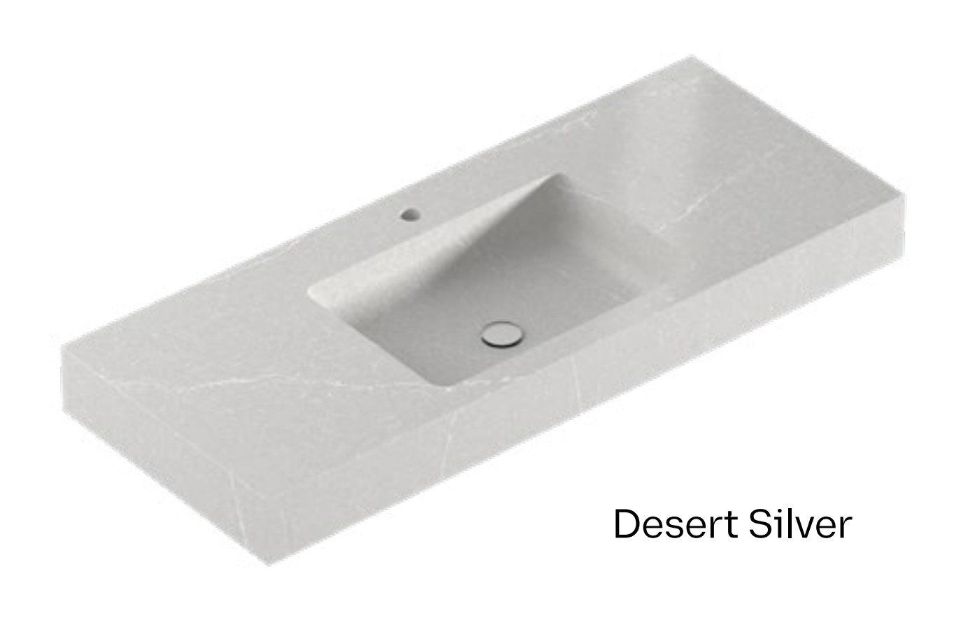 EVITA S SINK  36&quot;x22&quot;x6&quot; - DESERT SILVER