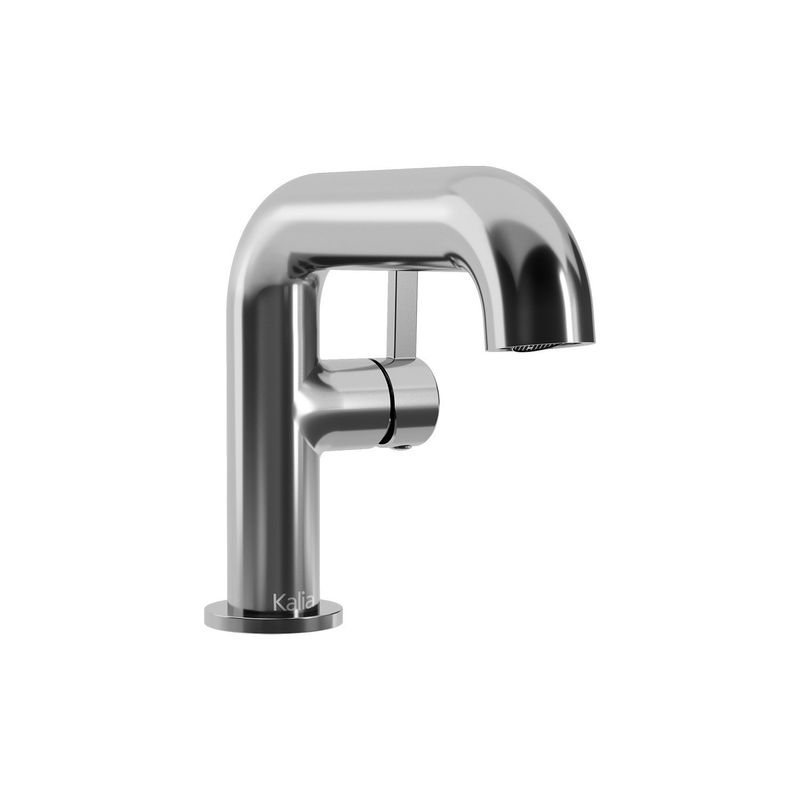 BASICO™                         Single Hole Lavatory Faucet with Side-Mounted Lever Handle, Push Drain and Overflow Chrome