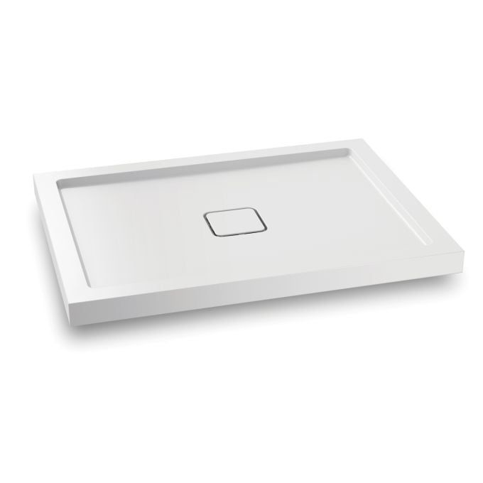 KOVER™ 48x36                   Rectangular Acrylic Shower Base 48x36 with Central Drain  (Aluminium Tiling Flange Kit Included)