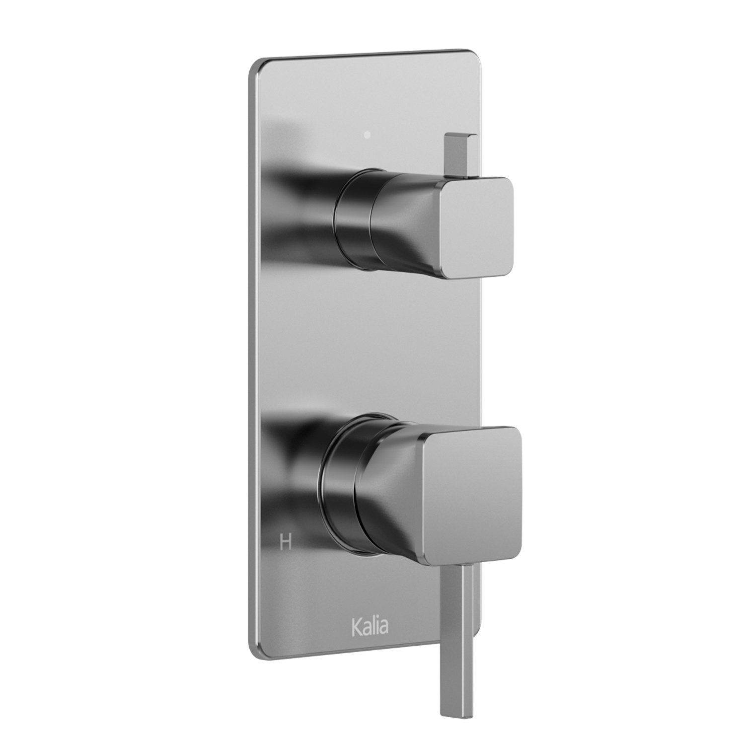 Square Decorative Trim for ½&#39;&#39; Pressure Balance With Volume Control Valve and 2-Way Diverter - Cartridge Included Chrome