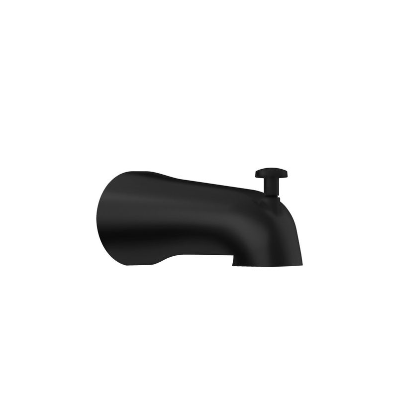 Square &quot;Split Fit&quot; Tub spout with Diverter Matte Black