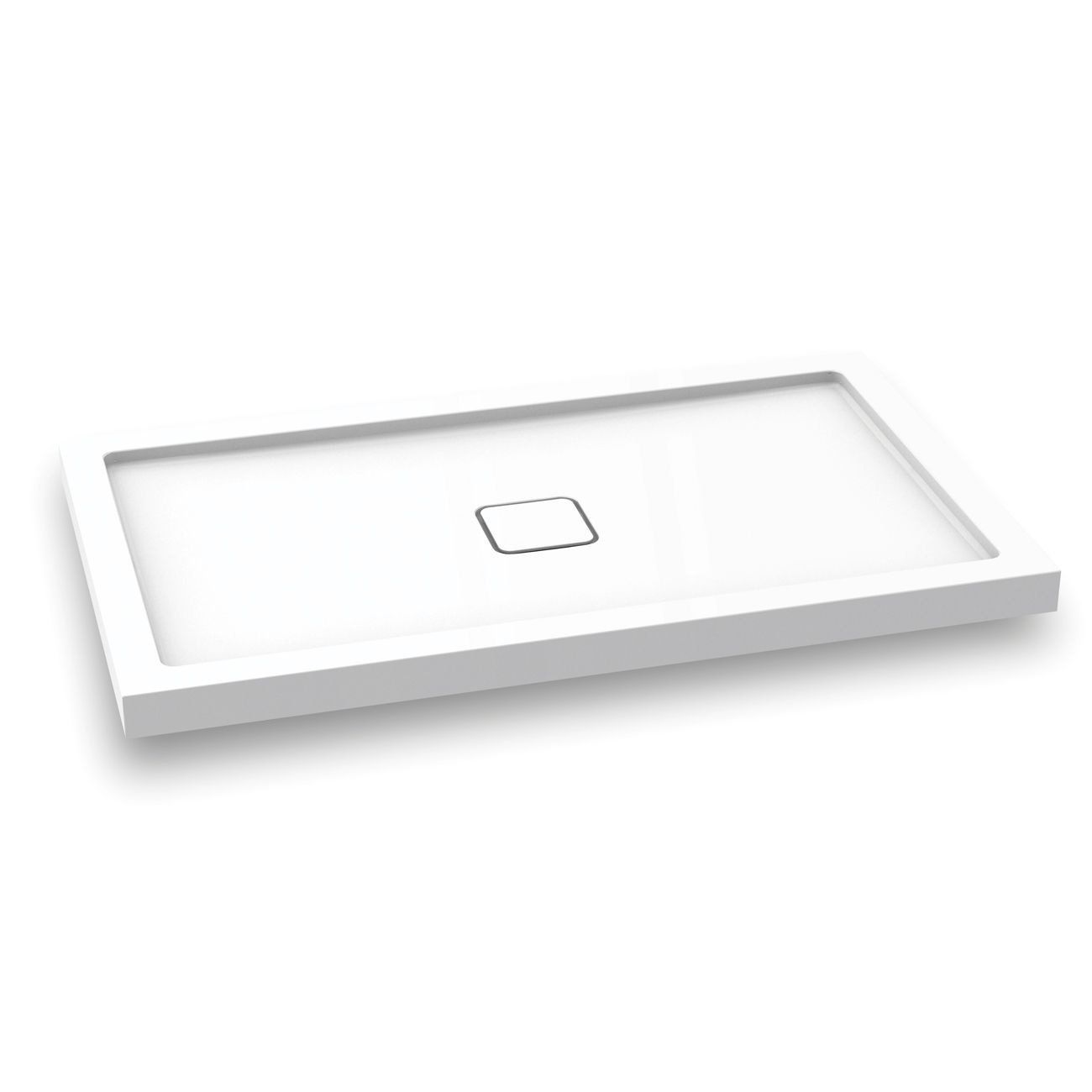 KOVER™ 60x36                   Rectangular Acrylic Shower Base 60x36 with Central Drain  (Aluminium Tiling Flange Kit Included)