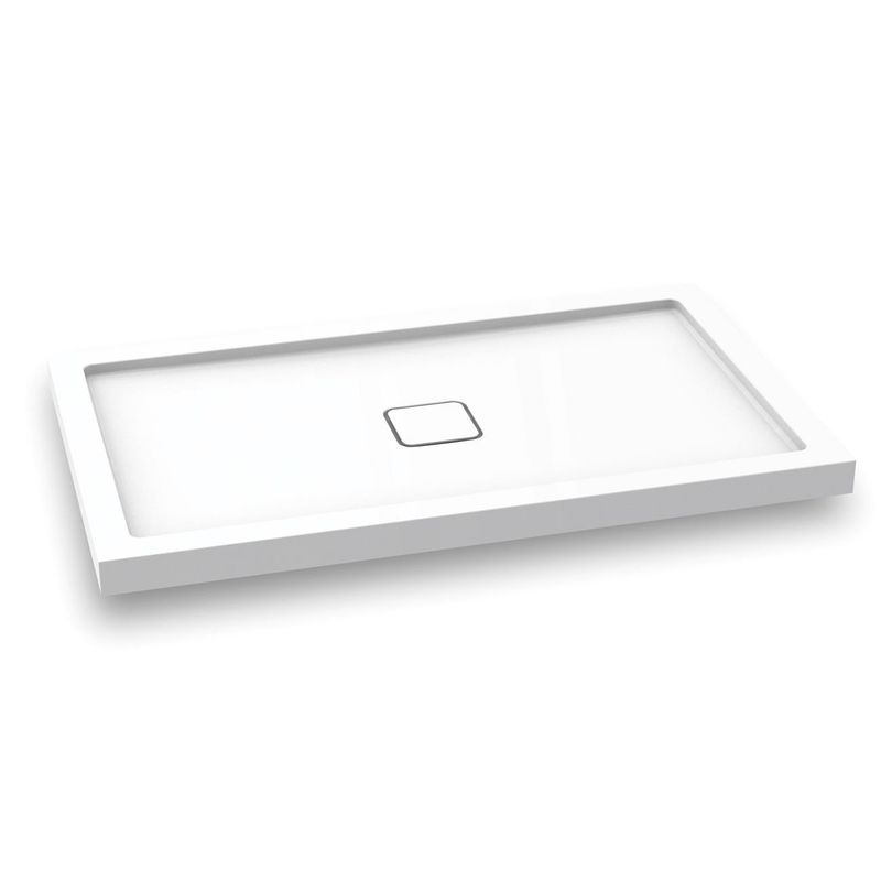 KOVER™ 60x36                   Rectangular Acrylic Shower Base 60x36 with Central Drain  (Aluminium Tiling Flange Kit Included)