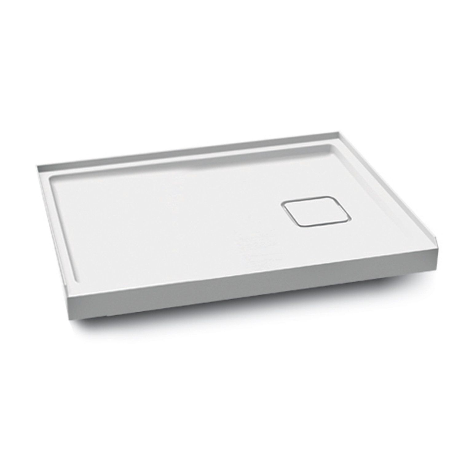 KOVER™ 48x32                   Rectangular Acrylic Shower Base 48x32 with Right Drain and Integrated Tiling Flange on 3 Sides