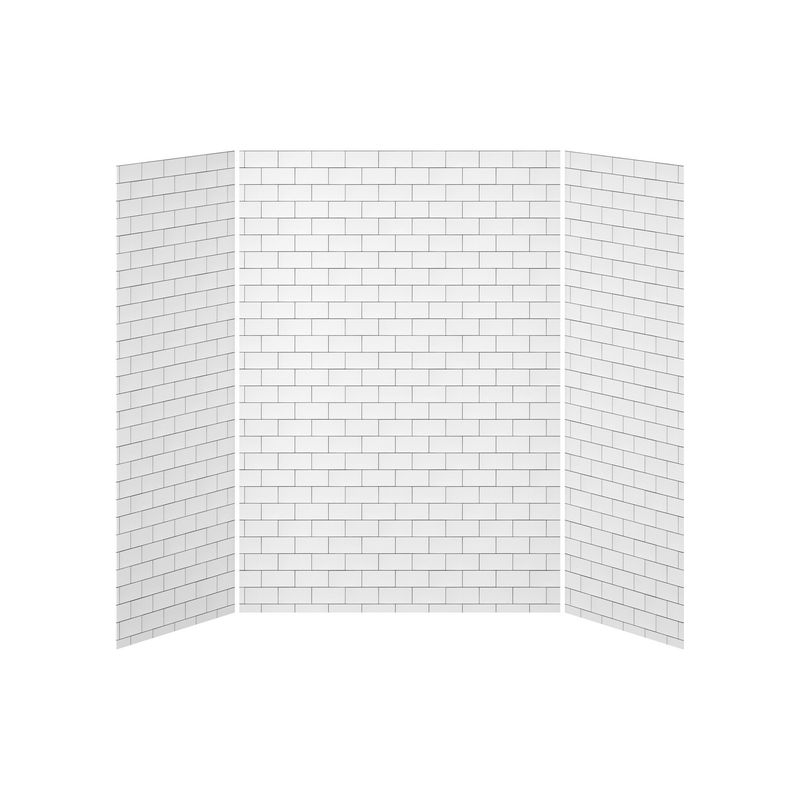36x60x36 Tiles #700           60x36 3-Panel Shower Wall Kit for Alcove Installation - Tiles #700 Gloss