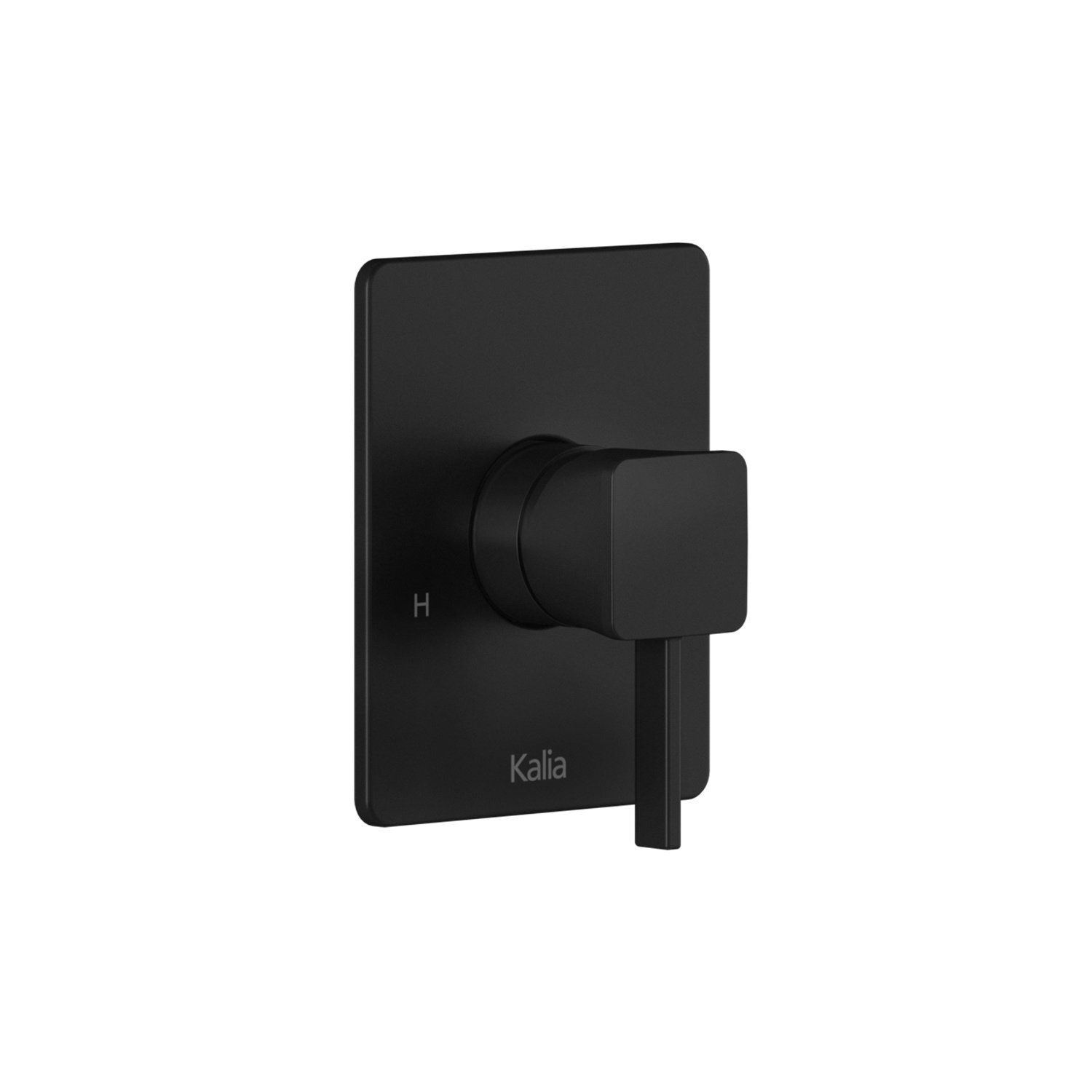 Square Decorative Trim  for ½&#39;&#39; Pressure Balance with Volume Control Valve - Cartridge Included Matte Black
