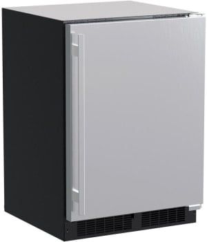 MARVEL - 24&quot; Single Zone Wine Refrigerator, Stainless Steel, Solid Door, Reversible Door