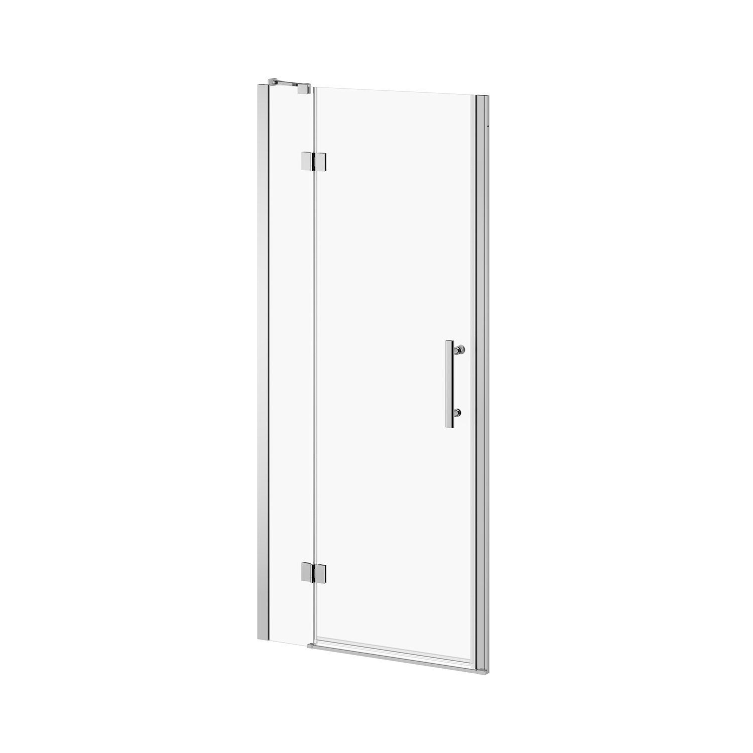 ENKEL™                          2-Panel Pivot Shower Door 36&#39;&#39;x74&#39;&#39; for Alcove Installation (Reversible) Chrome Clear Glass