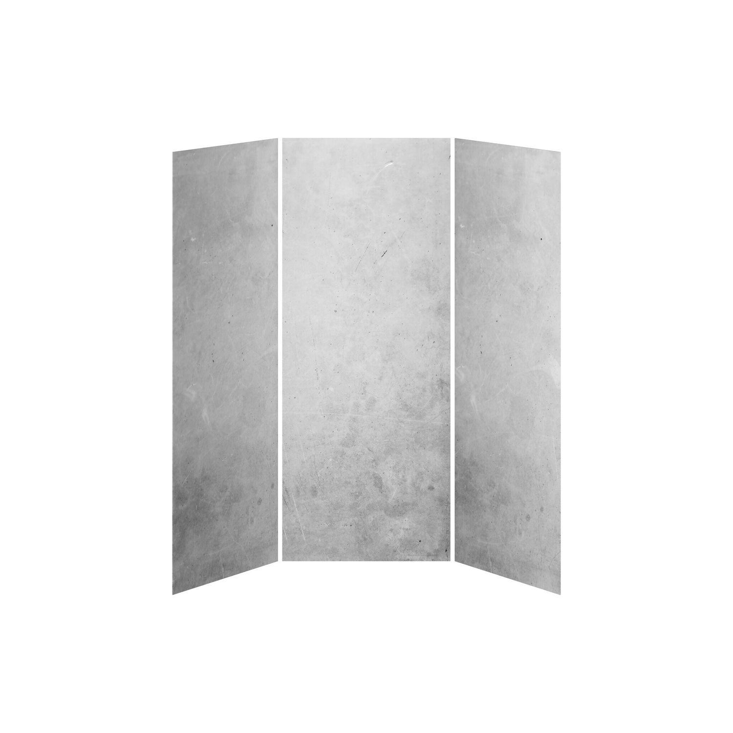 36x36x36 Concrete #200        36x36 3-Panel Shower Wall Kit for Alcove Installation - Concrete #200 Gloss
