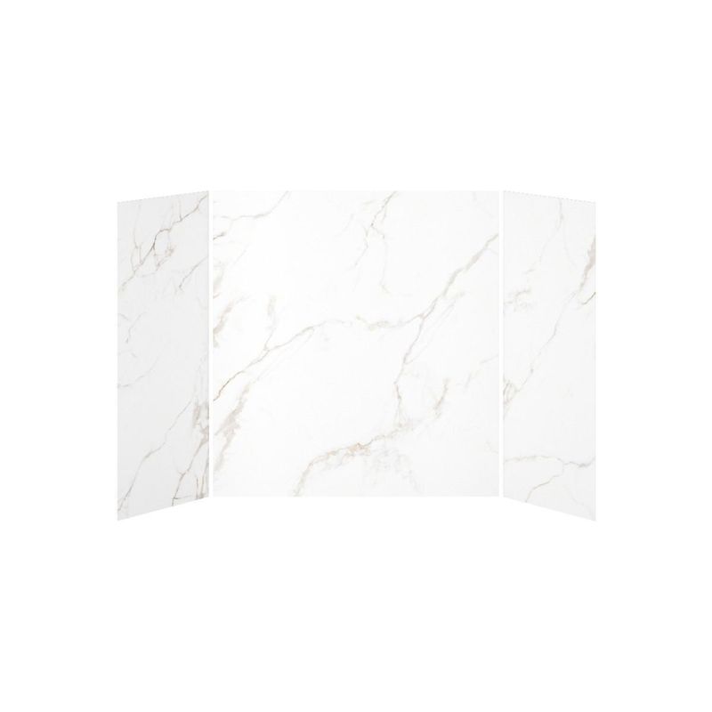 32x60x32 Gold Minerals #510    60x32 3-Panel Bath Shower Wall Kit - Gold Minerals #510 Gloss