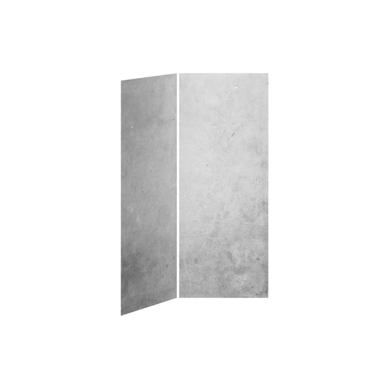 36x36 Concrete #200           36x36 2-Panel Shower Wall Kit for Corner Installation - Concrete #200 Gloss