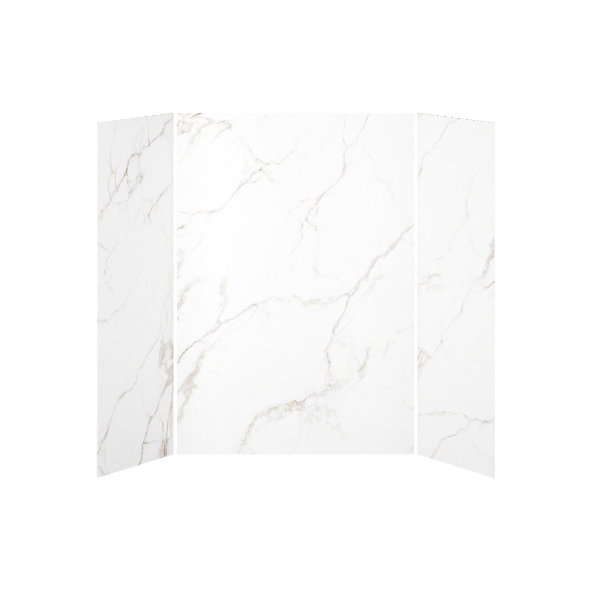 32x60x32 Gold Minerals #510   60x32 3-Panel Shower Wall Kit for Alcove Installation - Gold Minerals #510 Gloss