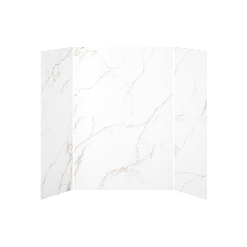 32x60x32 Gold Minerals #510   60x32 3-Panel Shower Wall Kit for Alcove Installation - Gold Minerals #510 Gloss