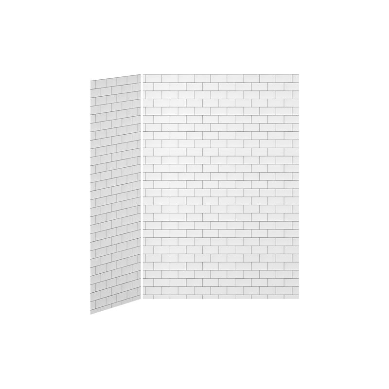 60x32 Tiles #700              60x32 2-Panel Shower Wall Kit for Corner Installation - Tiles #700 Gloss