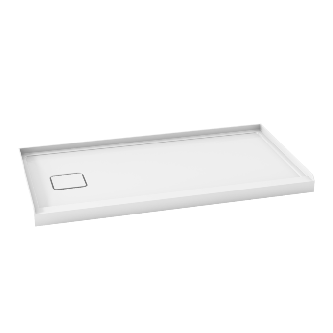 KOVER™ 60x32                   Rectangular Acrylic Shower Base 60x32 with Left Drain and Integrated Tiling Flange on 3 Sides