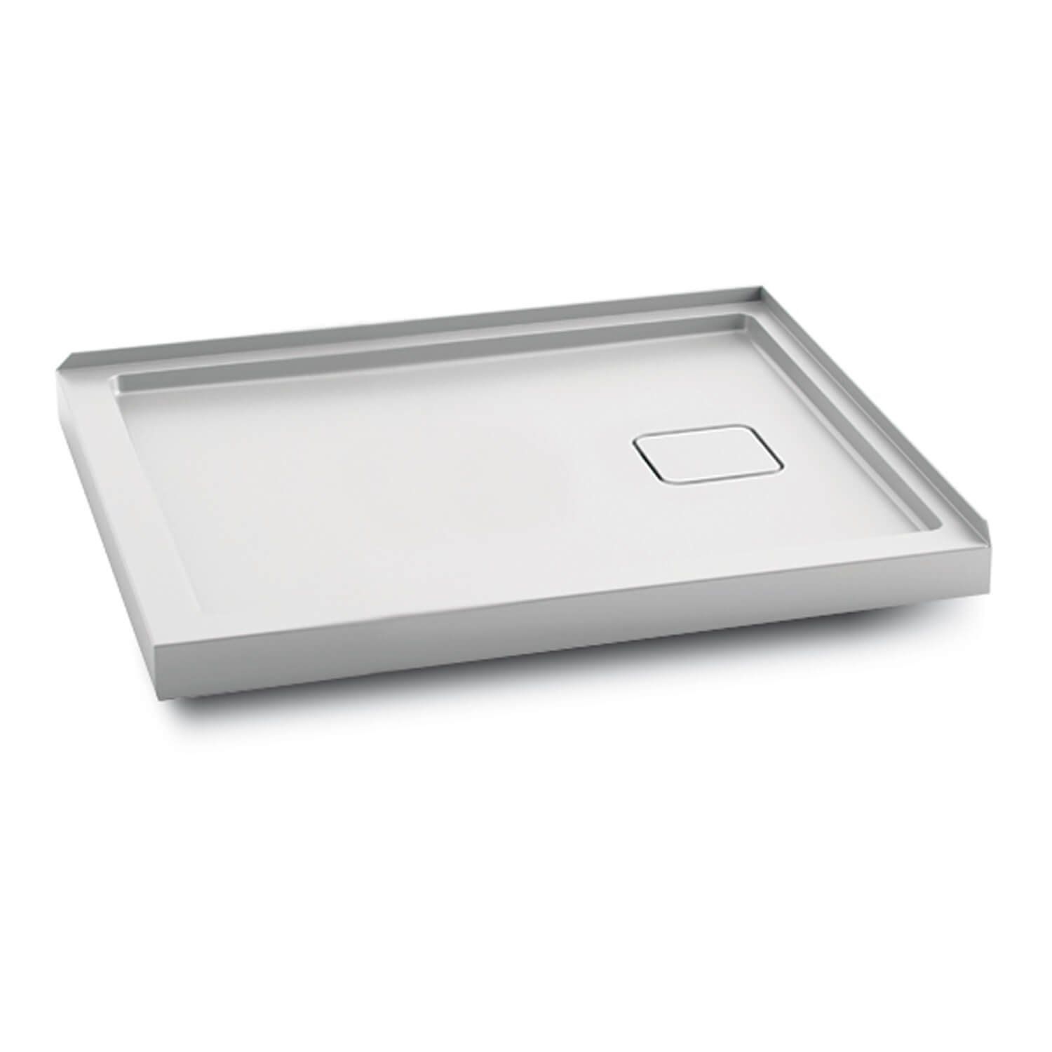 KOVER™ 48x32                   Rectangular Acrylic Shower Base 48x32 with Right Drain and Integrated Tiling Flange on 2 Sides