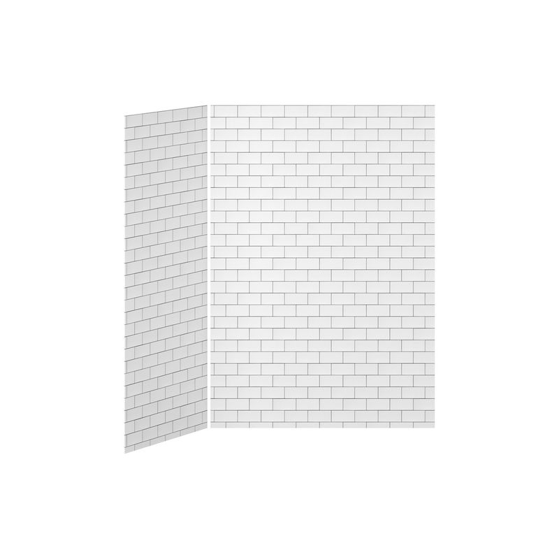 60x36 Tiles #700              60x36 2-Panel Shower Wall Kit for Corner Installation - Tiles #700 Gloss