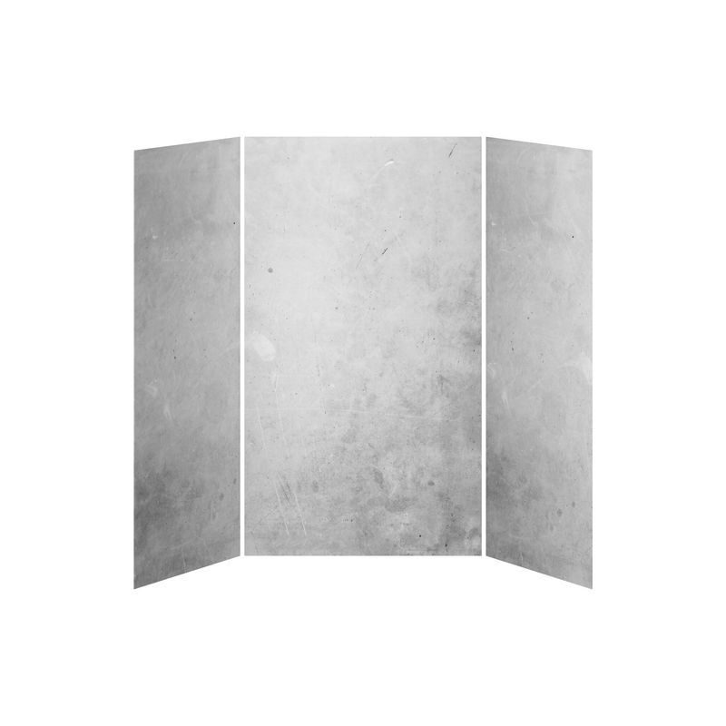 36x48x36 Concrete #200        48x36 3-Panel Shower Wall Kit for Alcove Installation - Concrete #200 Gloss