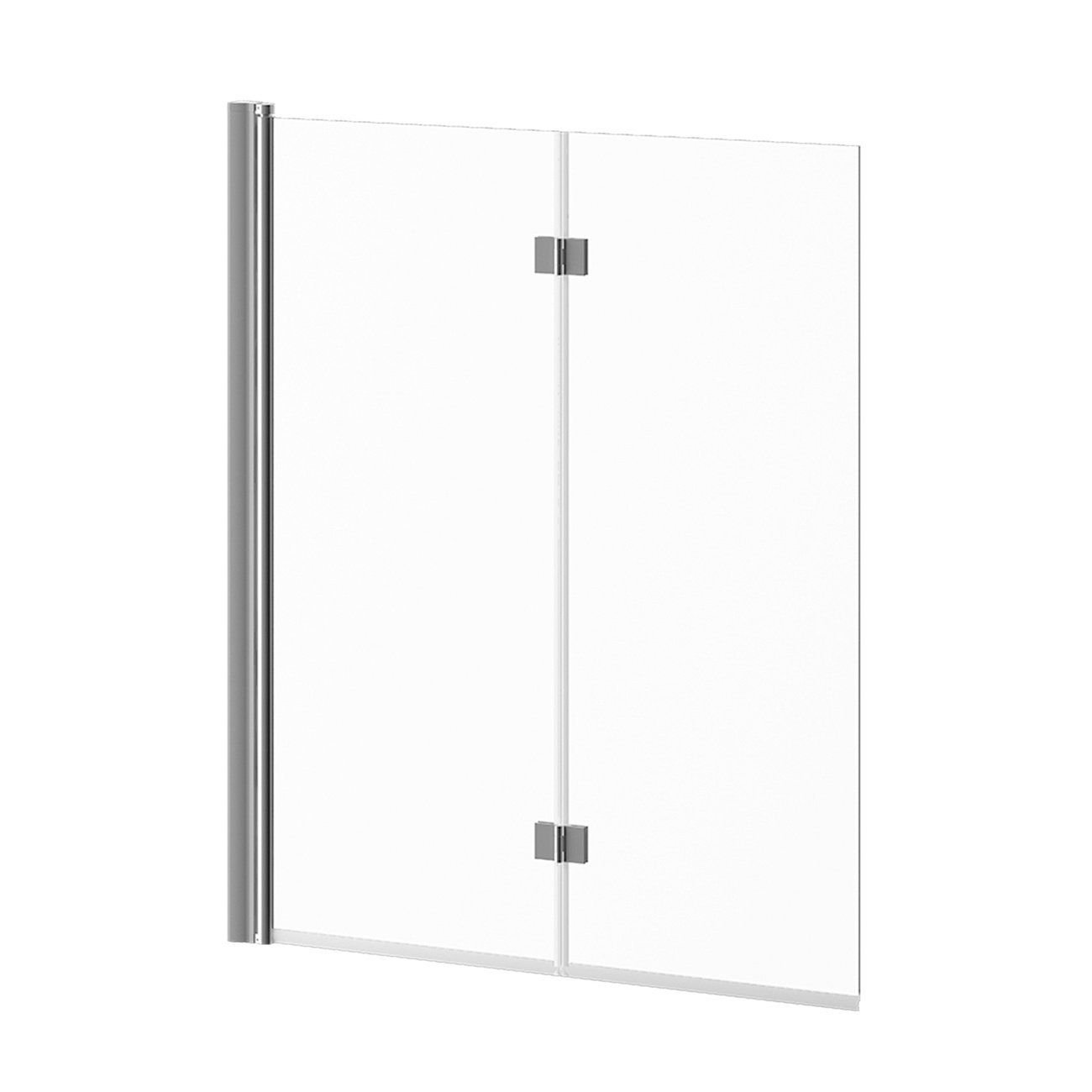 FLIP™ 90°                      2-panel Frameless Pivot Bath shield 46&#39;&#39; x 56&#39;&#39; Chrome Clear Glass