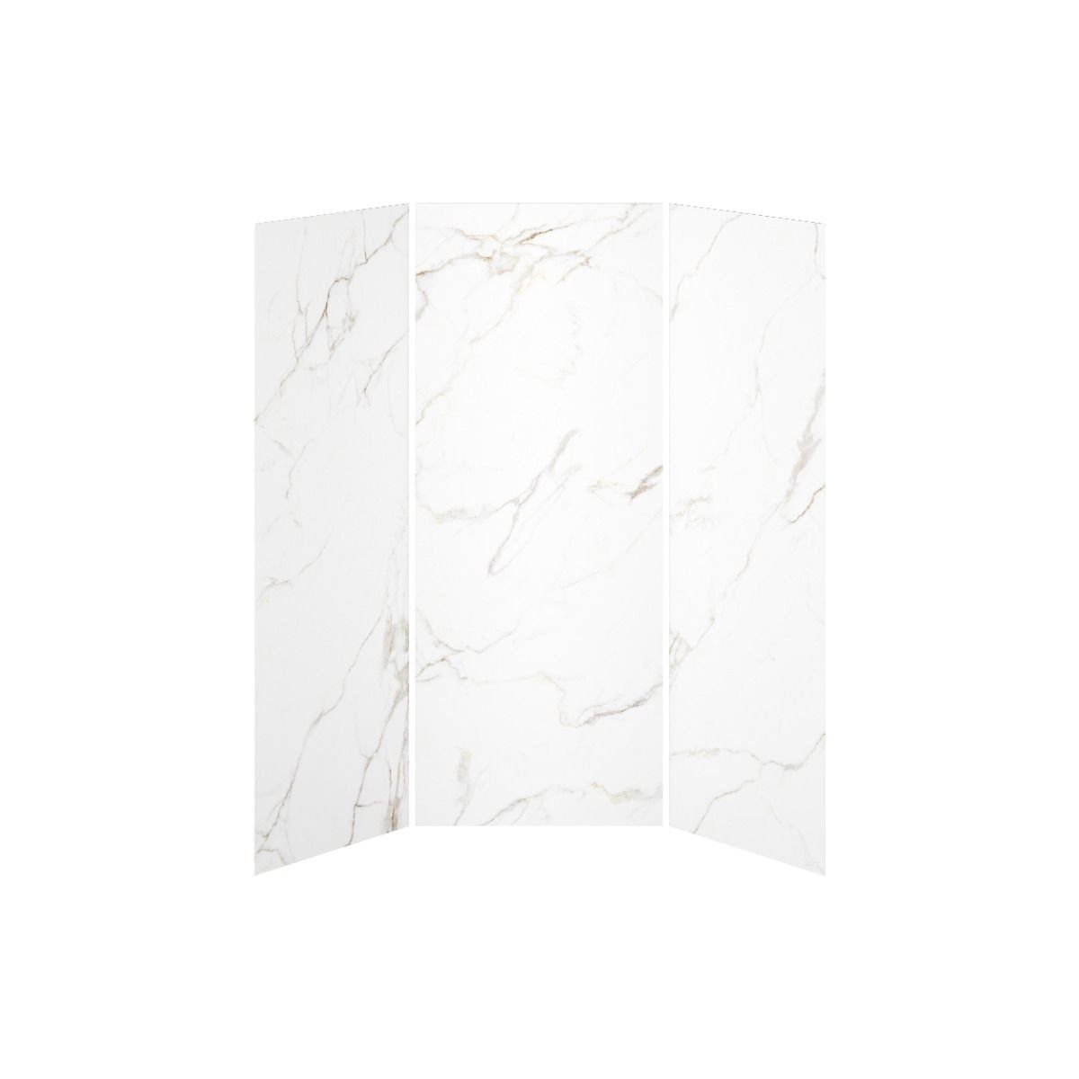 36x36x36 Gold Minerals #510    36x36 3-Panel Shower Wall Kit for Alcove Installation - Gold Minerals #510 Gloss