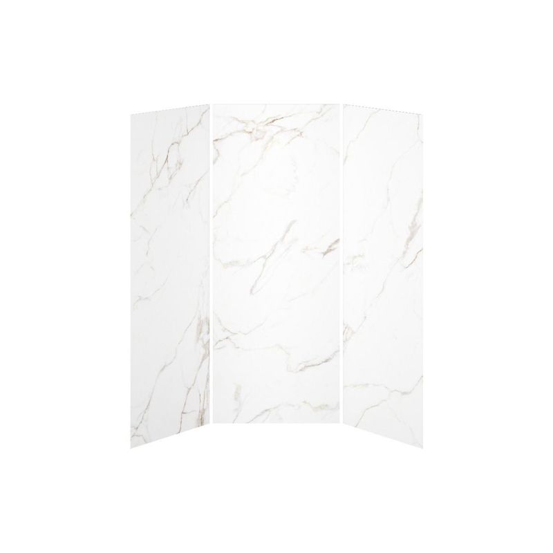 36x36x36 Gold Minerals #510    36x36 3-Panel Shower Wall Kit for Alcove Installation - Gold Minerals #510 Gloss