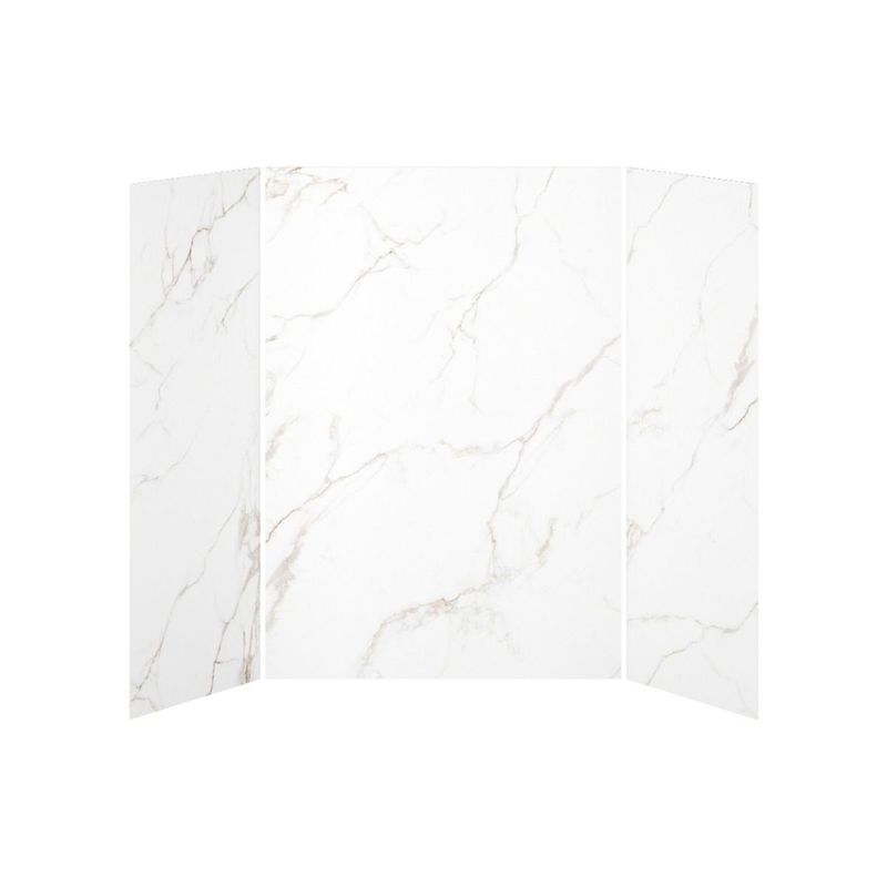 36x60x36 Gold Minerals #510   60x36 3-Panel Shower Wall Kit for Alcove Installation - Gold Minerals #510 Gloss