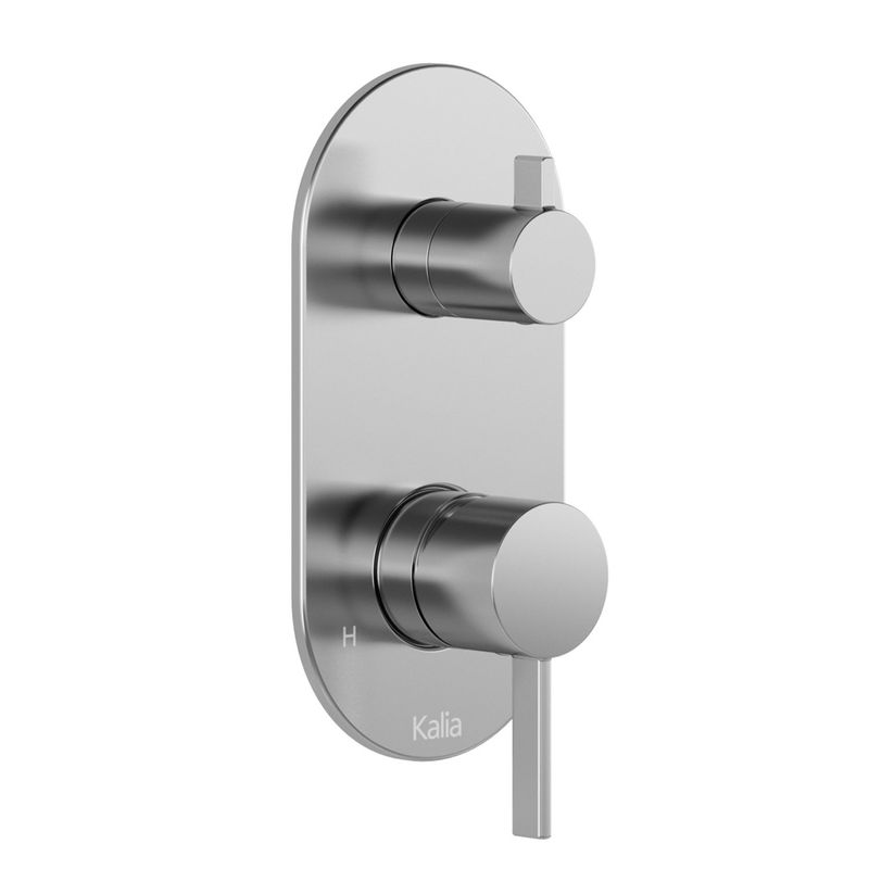 Round Decorative Trim for ½&#39;&#39; Pressure Balance With Volume Control Valve and 2-Way Diverter - Cartridge Included Chrome