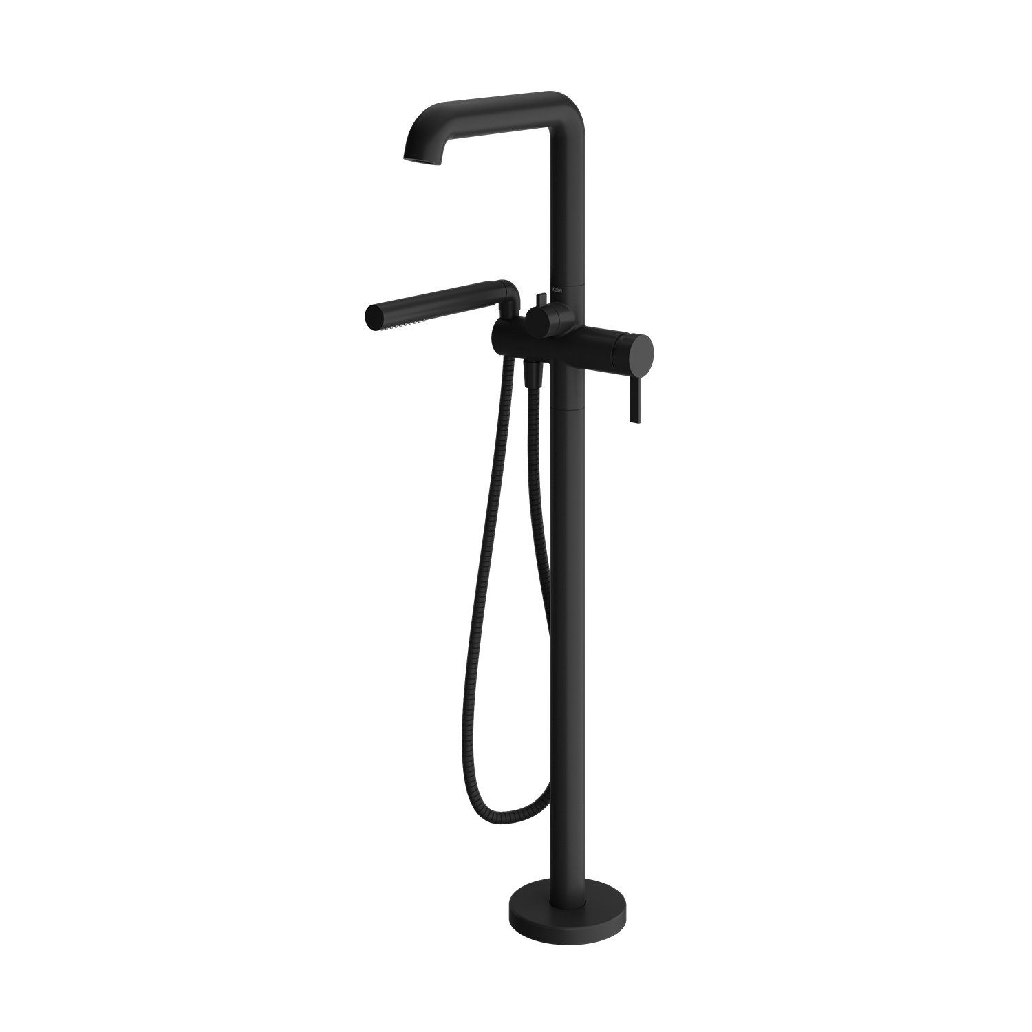 BASICO™                        Floormount Tub Filler with Handshower - Cartridge Included Without Rough-In - Matte Black
