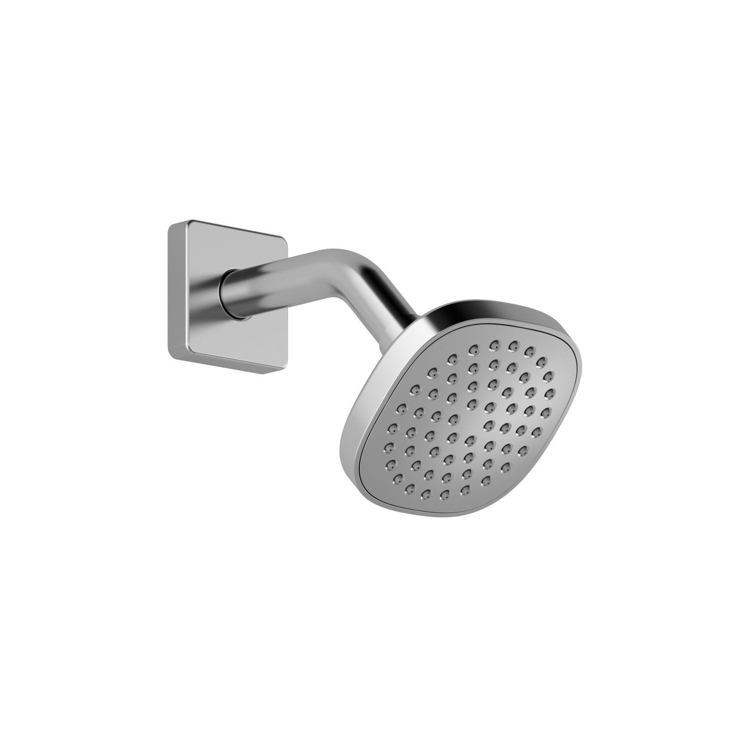 SOBRIO™                        100mm (4&#39;&#39;&#39;) Showerhead and 184mm (7 ¼&#39;&#39;) 45? Wallarm With Square Flange Chrome