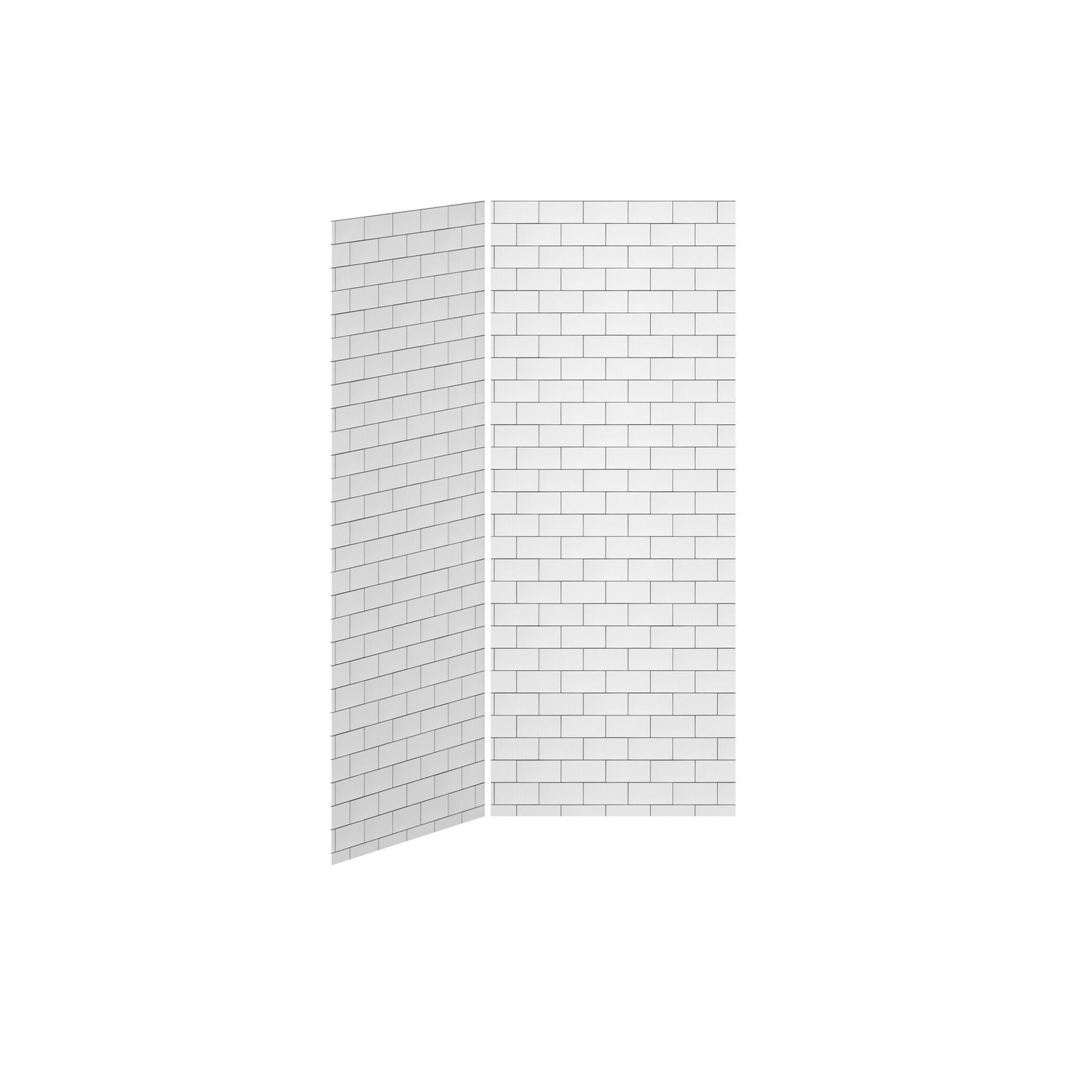 36x36 Tiles #700              36x36 2-Panel Shower Wall Kit for Corner Installation - Tiles #700 Gloss