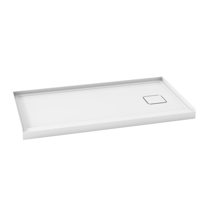KOVER™ 60x32                   Rectangular Acrylic Shower Base 60x32 with Right Drain and Integrated Tiling Flange on 3 Sides